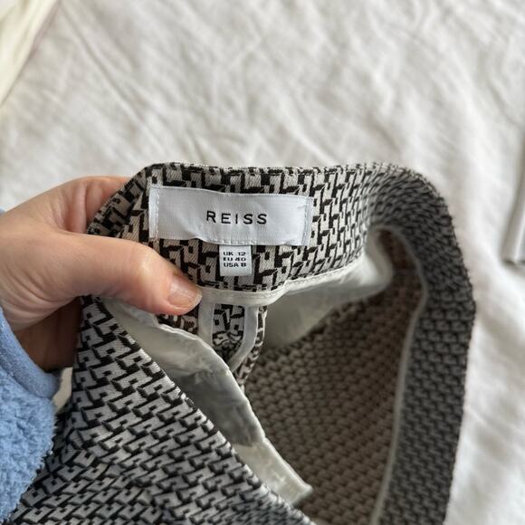 REISS Gio Jacquard Patterned Trousers Size 8 - Picture 3 of 3